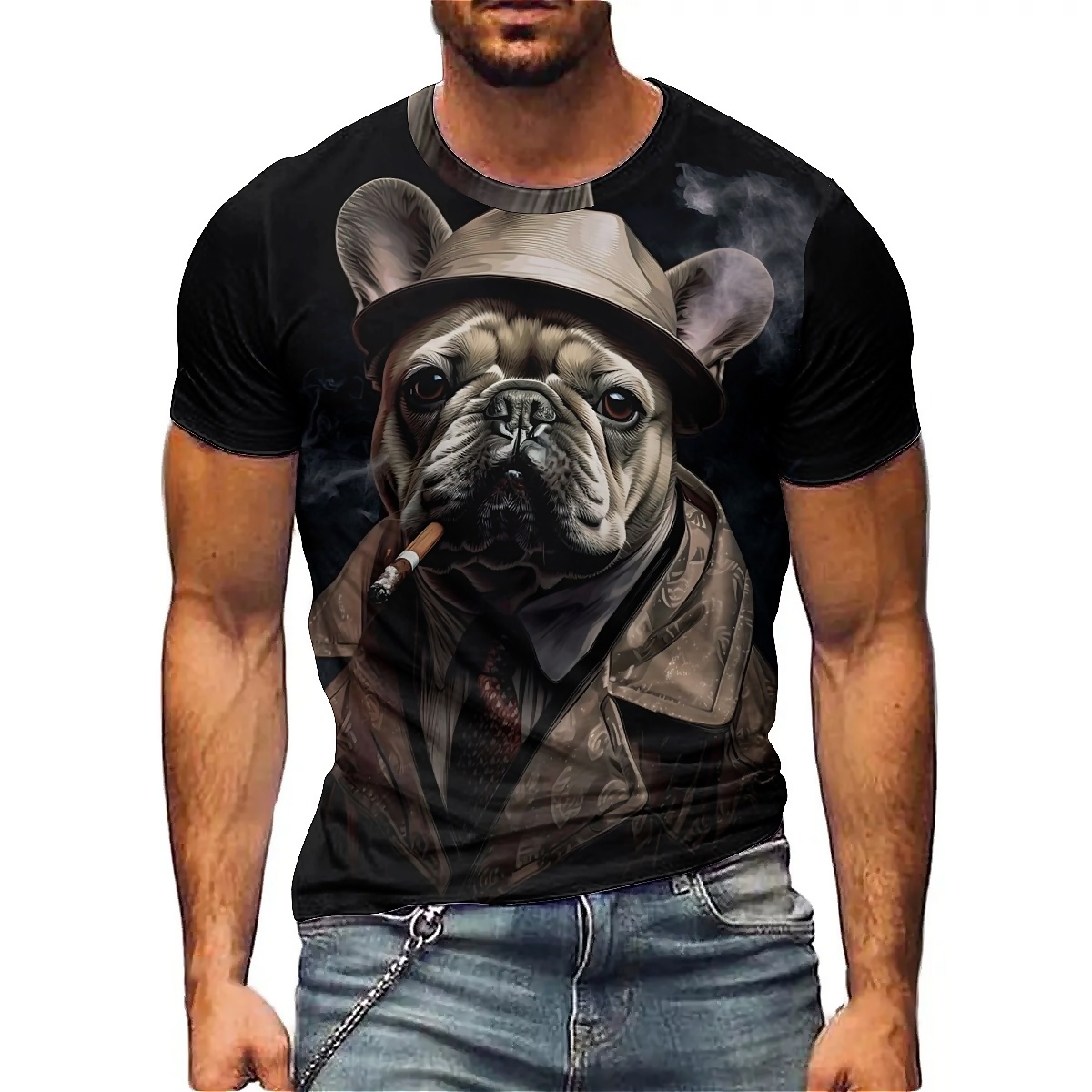 Outdoor Adventure Wear - 3D-gedruckte Kurzarm-T-Shirts für Herren für Freizeitkleidung,